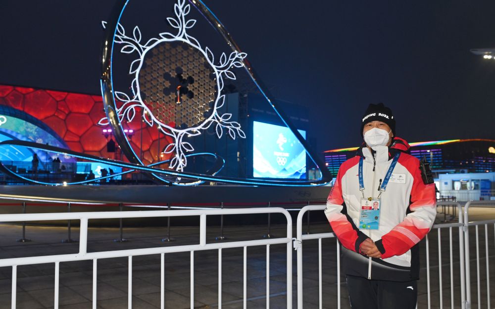 北京奥林匹克公园公共区消防安保团队负责人张金滨.