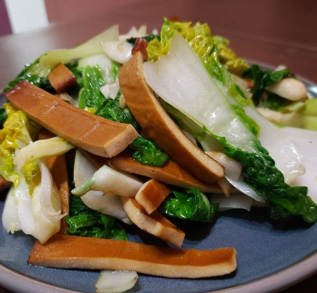 黄心菜炒豆腐干,简单美味,健康营养