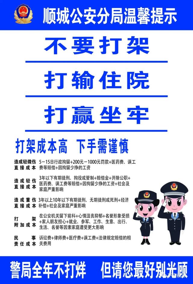 来告诉你"打架成本套餐"