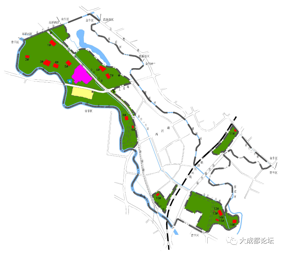 金牛區環城生態區兩河片區控制性詳細規劃第1版近日公佈