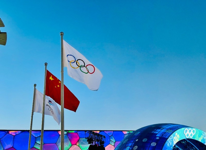 中国冬奥会旗帜图片