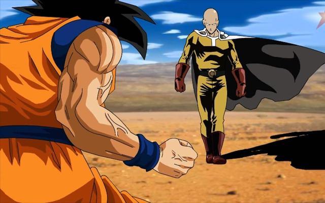 悟空vs埼玉埼玉看到悟空的发型后表情很精彩