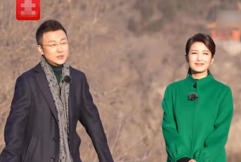 央视主持人刚强与妻子同框,齐登长城笑开花,深情对视场面甜蜜_腾讯