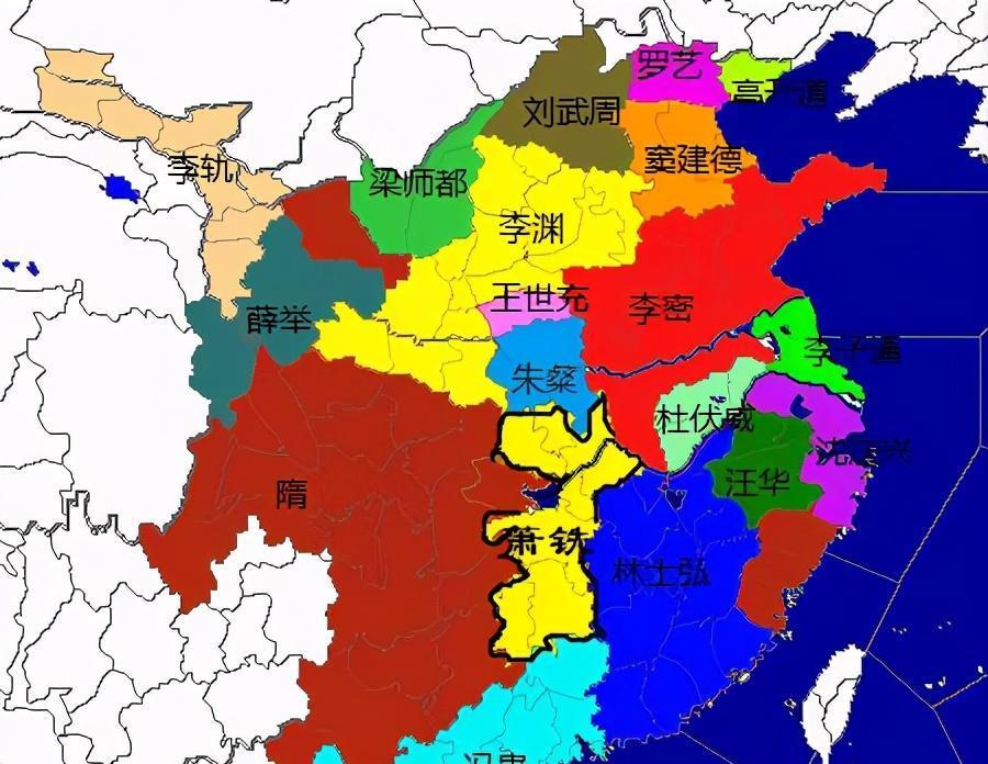 当时最强大的几个割据势力,除南方的萧铣政权之外,几乎全都是李世民