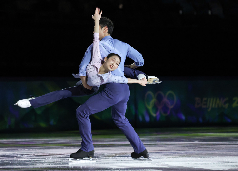 北京冬奧會花樣滑冰北京冬奧會舉行花樣滑冰表演滑4