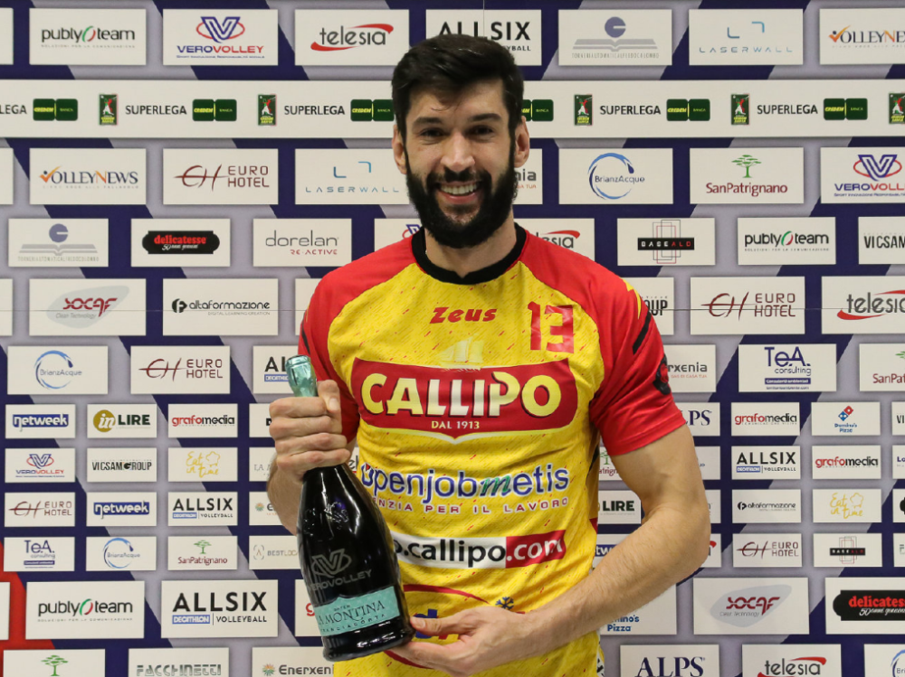 意超男排弗拉维奥17分mvp瓦伦蒂亚客场零封蒙扎