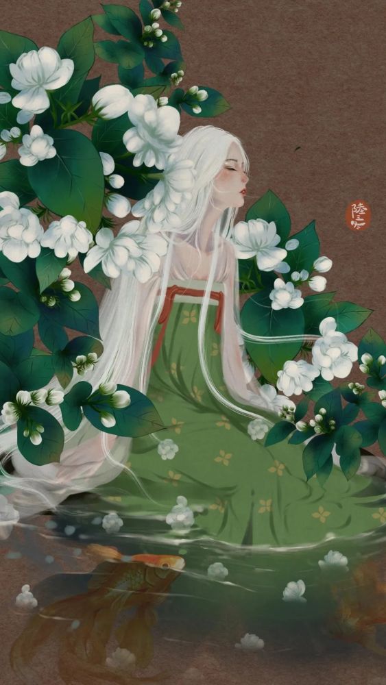 国风人物,植物拟人化插画壁纸大集合国风人物,植物拟人化插画壁纸大