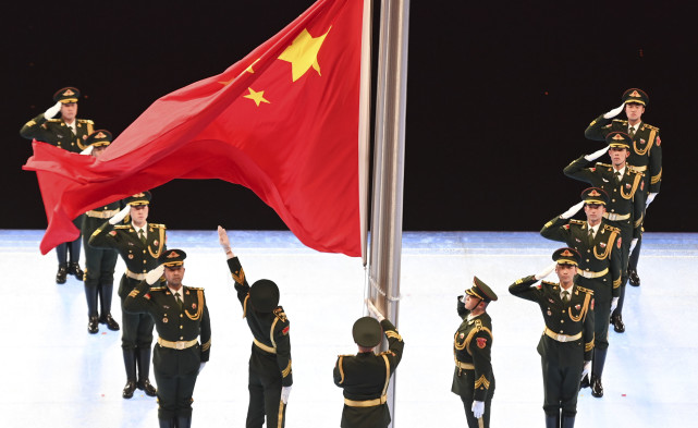 北京冬奥会升国旗图片图片