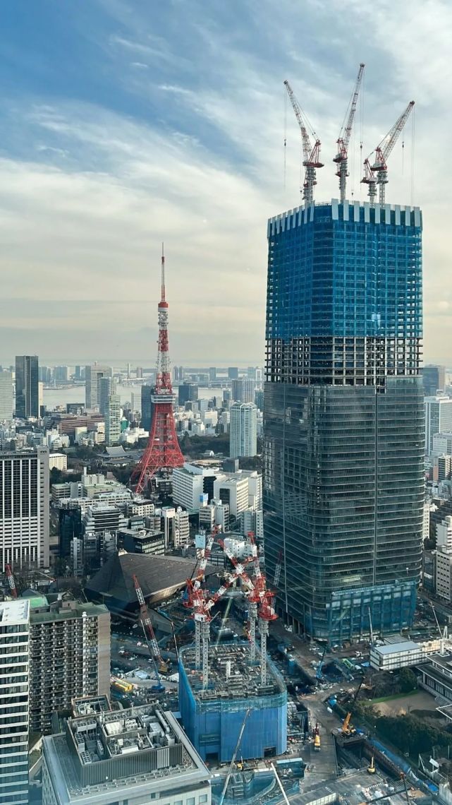 高330米日本第一高楼东京虎之门麻布台地标塔楼加速推进建设