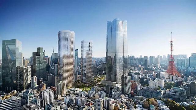 高330米日本第一高樓東京虎之門麻布臺地標塔樓加速推進建設