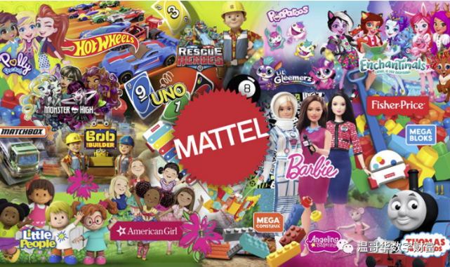 品牌"芭比(barbie)","美国女孩娃娃(american girl)"和"风火轮(hot