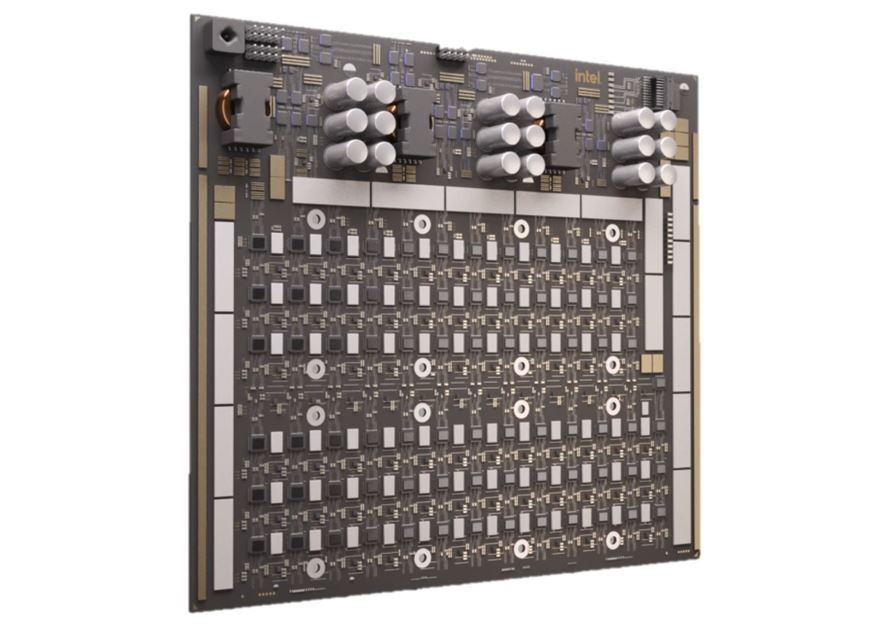 英特尔矿工有 4 个算力板,每个算力板上有 75 个 bonanza 芯片.