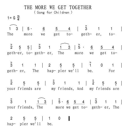 童谣连载讲解themorewegettogether我们常相聚