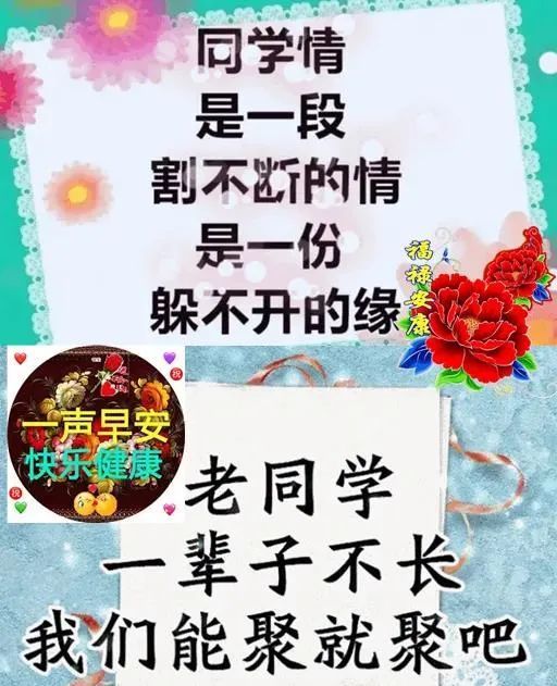 8張很有創意春日清晨老同學問候祝福圖片帶字 免打字老同學早上好問候