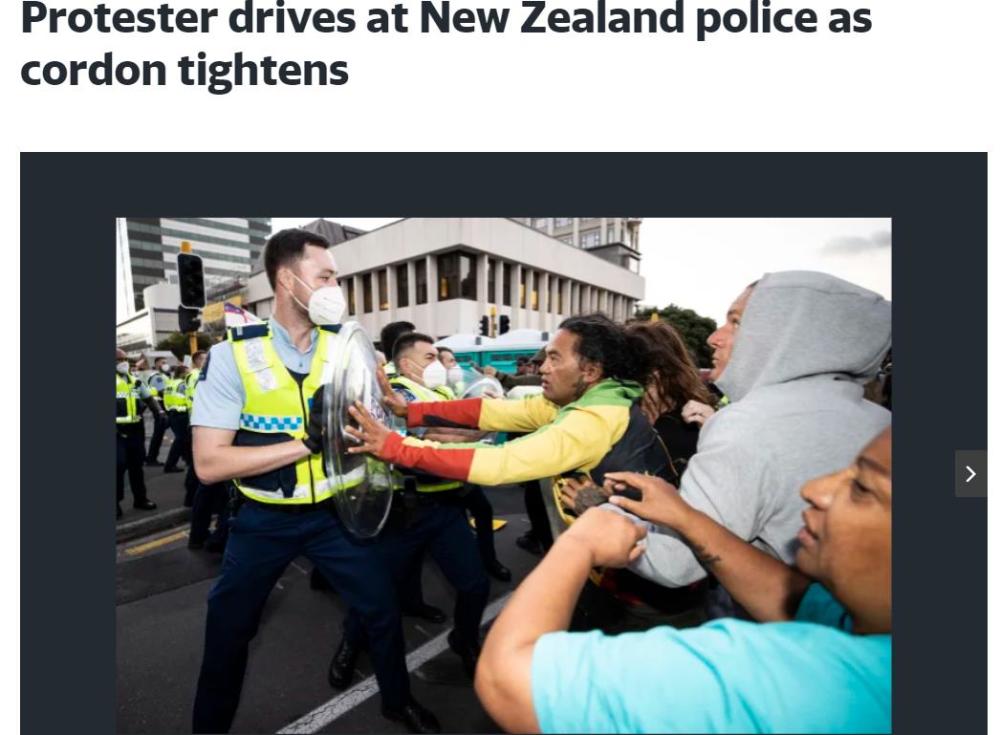 开车冲撞、喷射不明物质还丢大便！新西兰抗议者与警方冲突升级虎皮凤爪最正宗的做法