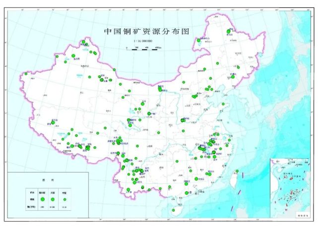 (一)西藏,江西,云南铜矿资源占比超60%中国对铜矿石的开采利用最早可