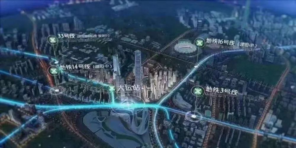 深惠城际前海至龙岗段主要途径前海,新安,西丽,桃源,民治,坂田,吉华