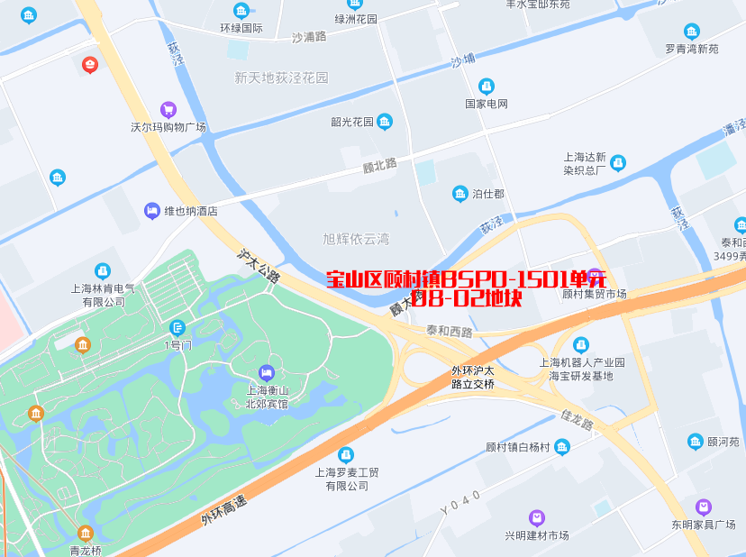 商業用地東至規劃三路,西至楊泰路,南至和平路,北至規劃二路寶山區