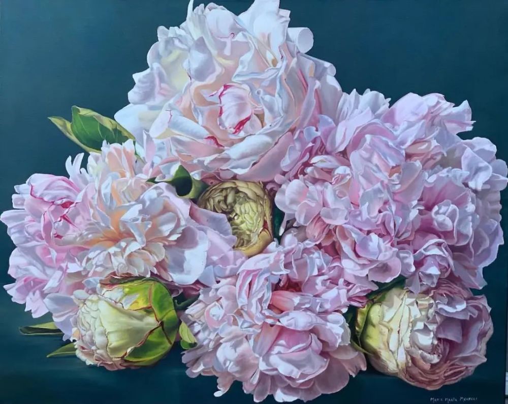 艳俗 的牡丹花 被这位女画家画成艺术品 怒放的生命感扑面而来 天天看点