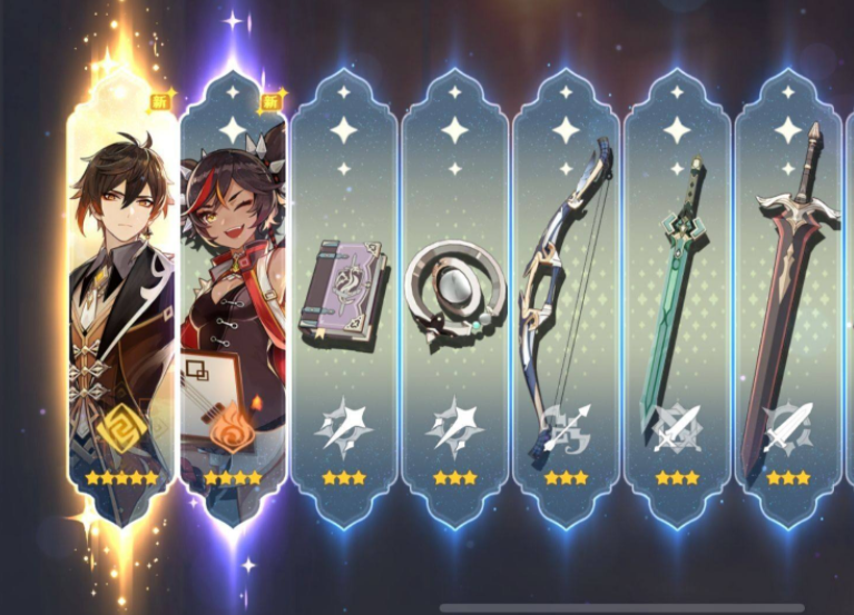 过年前抽甘雨和钟离都没有歪!