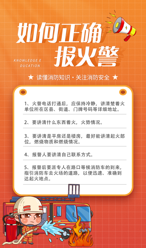 快来学习一下如何正确拨打火警电话吗?