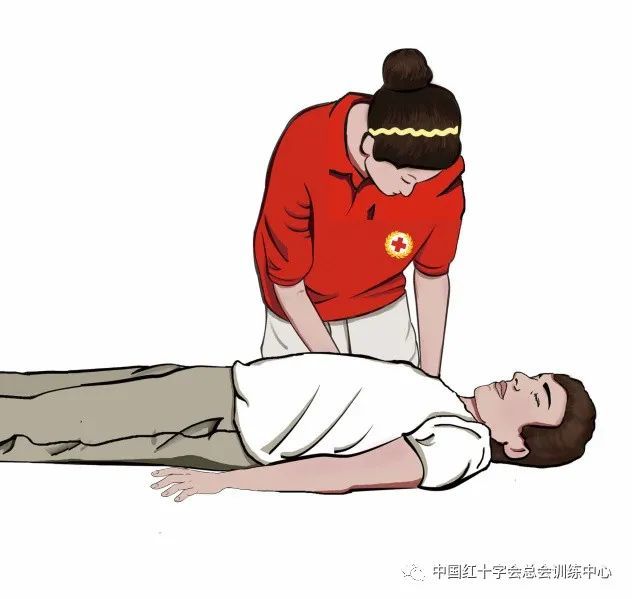 用前臂夹住伤病员的躯干,将其身体向施救者方向翻转,使伤病员成仰卧位