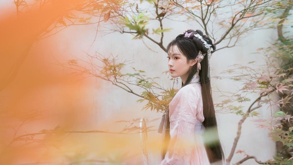 古装汉服东方女性美写真集之娇嫩美女古韵汉服唯美动人户外写真
