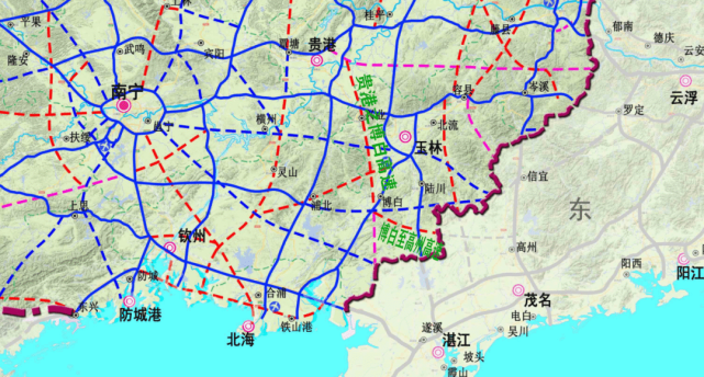 陆川清湖至浦北线路图图片