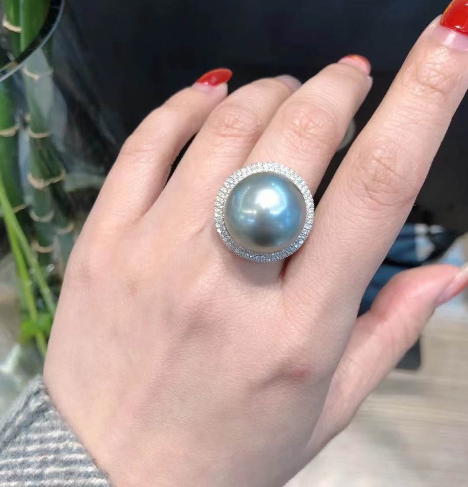 天然大溪地灰珍珠