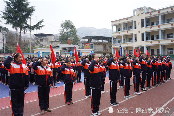 旬阳市吕河镇中心学校举行请党放心强国有我少先队队干部授标仪式