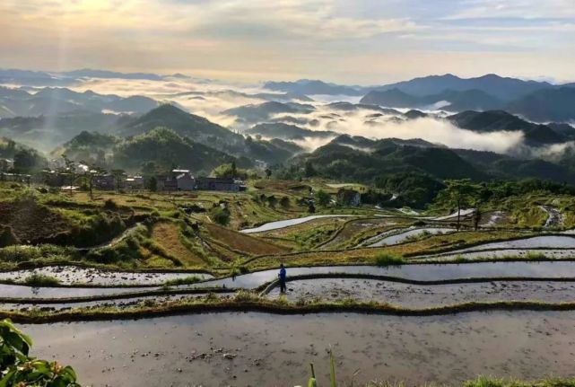 有生活风光无限好去天台县泳溪乡看田园山水溪流