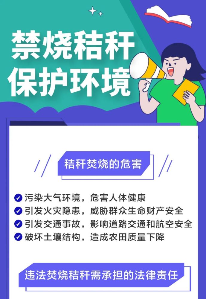 禁烧秸秆保护环境