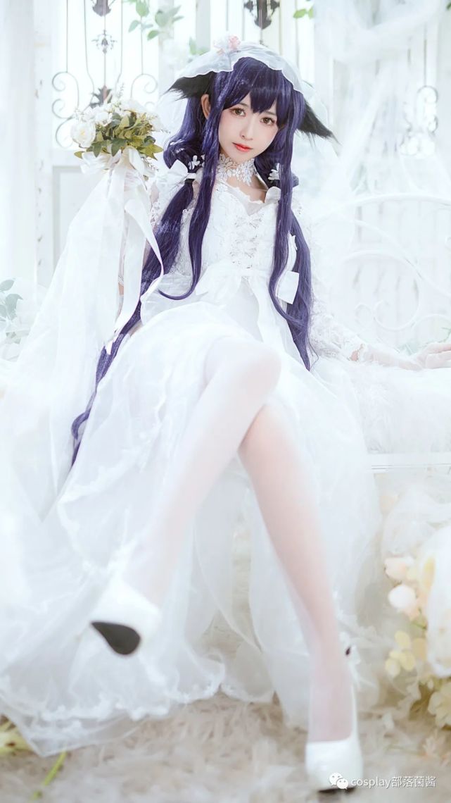 cos碧蓝航线吾妻婚纱cos正片鳗鱼霏儿