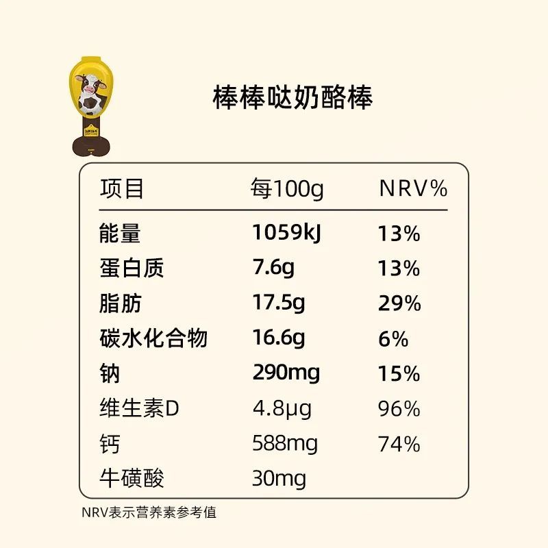 各种奶酪棒配料表对比图片