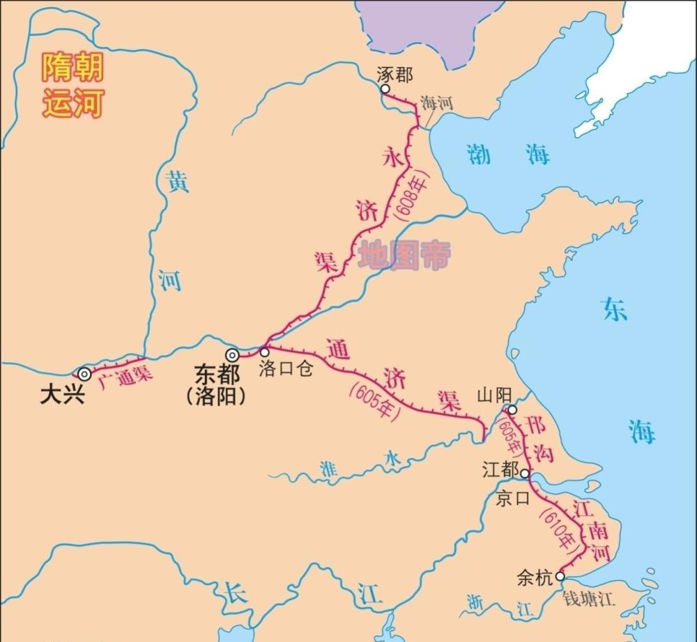 隋炀帝杨广修建京杭大运河是好大喜功