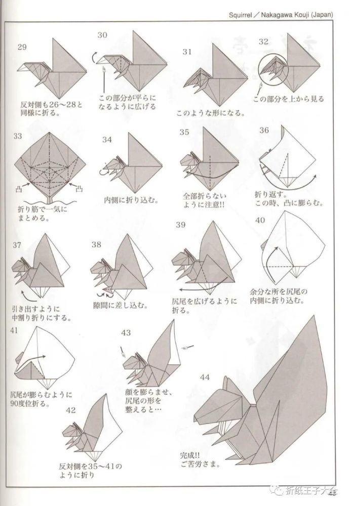 折纸图解松鼠