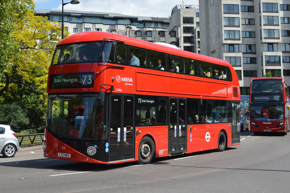 it is a hybrid diesel-electric double-decker bus.