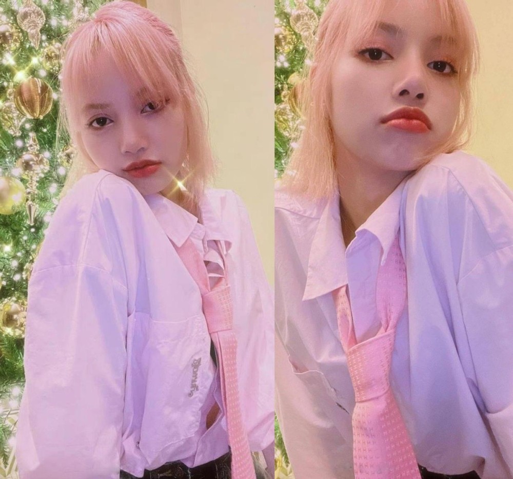 lisa真的好适合粉色,气场看着更加炫酷了,什么造型都能驾驭插图6