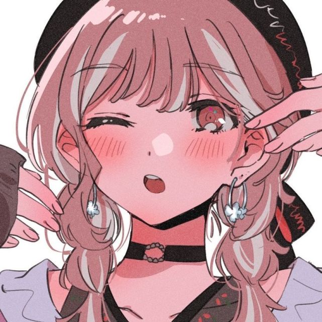 动漫头像可爱女孩子头像一起打游戏