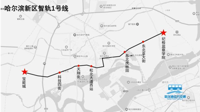 哈尔滨新区智轨1号线开始载客运营,全程共计7站,免费乘车约3个月
