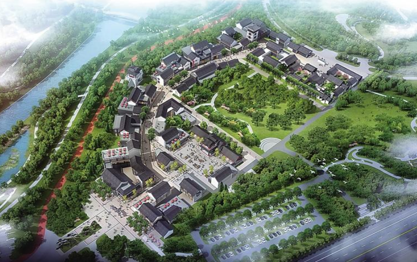 关注大运河聚焦园博会丨古香古色古韵浓沧州坊商街基础已完成90
