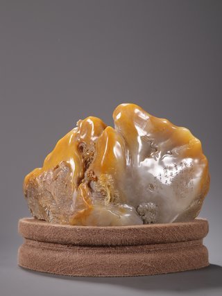 旧藏·友竹款田黄石人物故事随型摆件