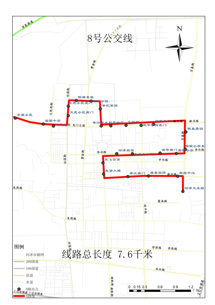 河津市免费公交线路图远期规划有铝厂内循环线敬请期待