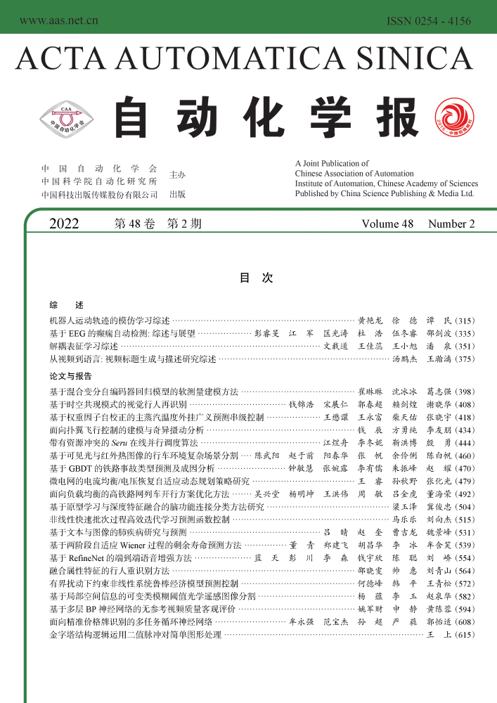 自動化學報2022年48卷2期目錄分享