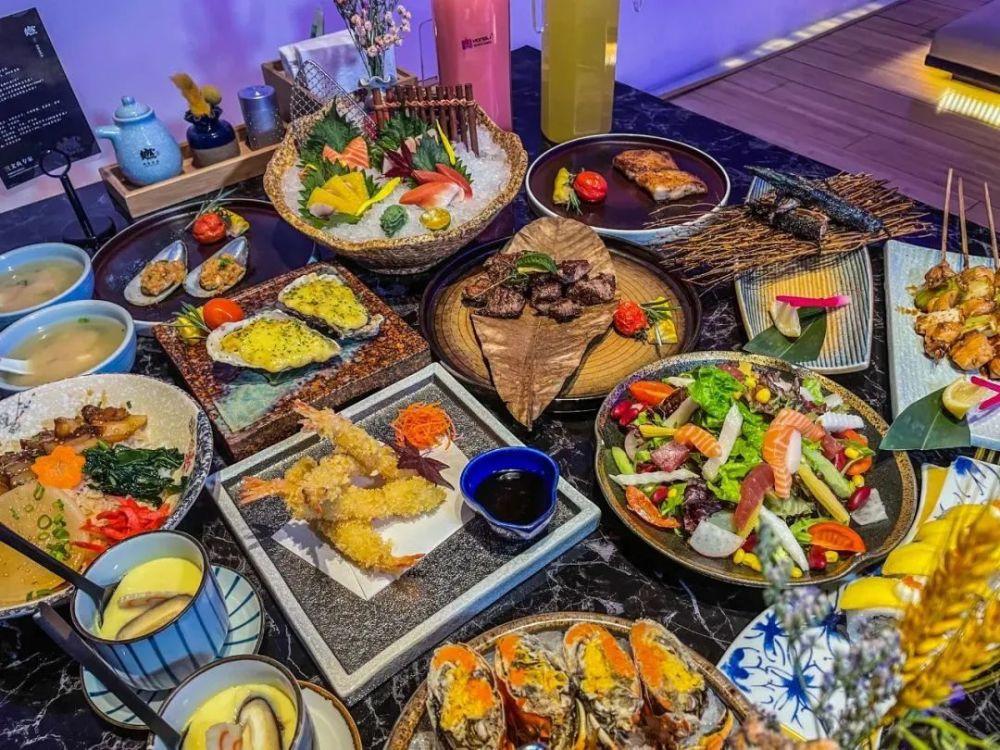 日料大餐2折啦三文鱼青口贝牛眼肉厚烧