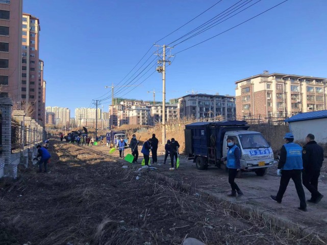 延吉市城市管理行政執法局進學大隊聯合環衛部門,進學街道新陽社區,以