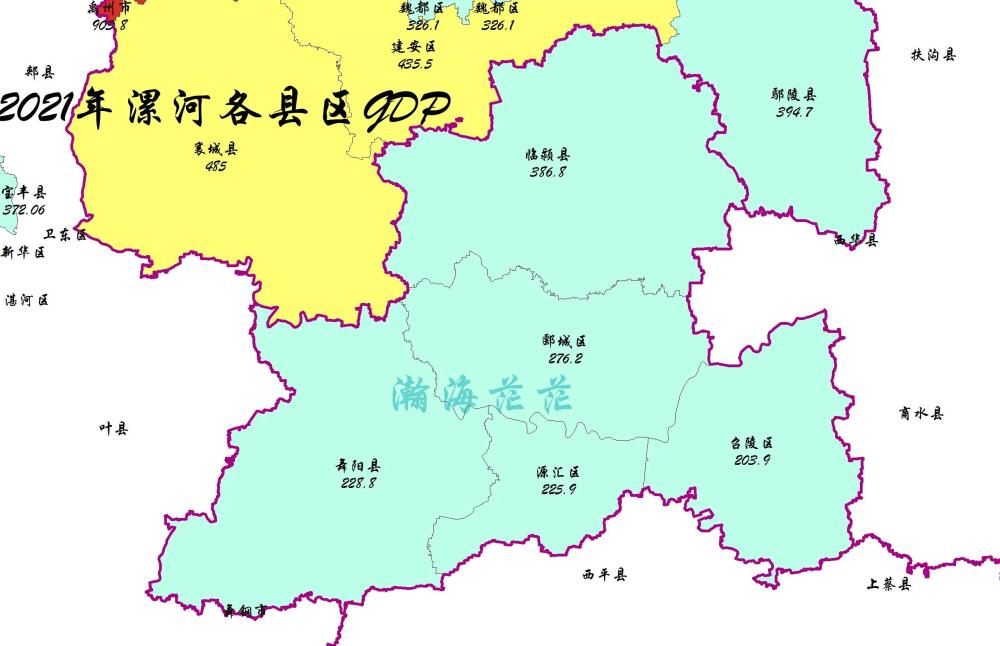 2021年漯河市各縣區gdp臨潁縣最高開發區增速最快