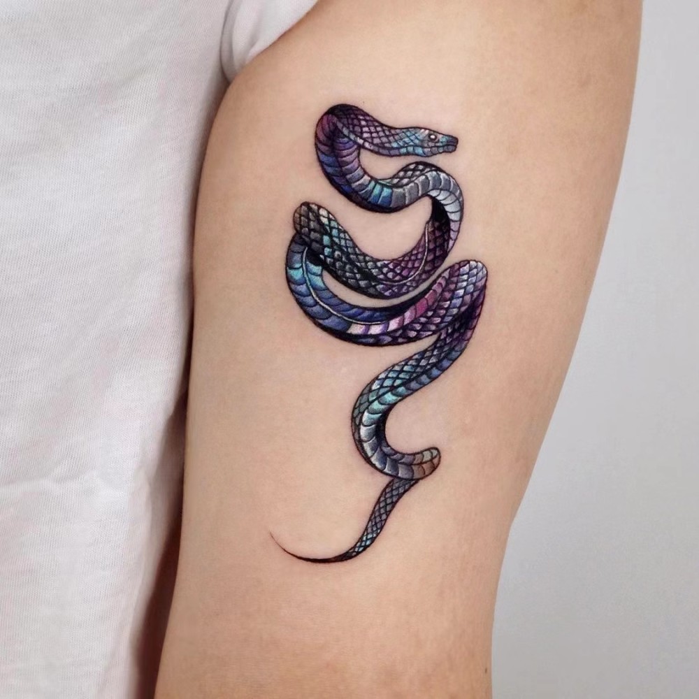 帅到爆炸的纹身图案——蛇插图2