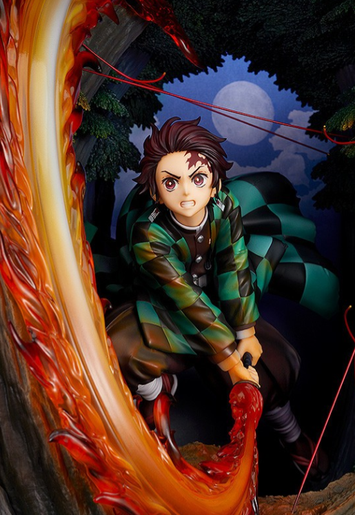 鬼灭之刃灶门炭治郎火之神神乐圆舞发光手办没做成机箱可惜了