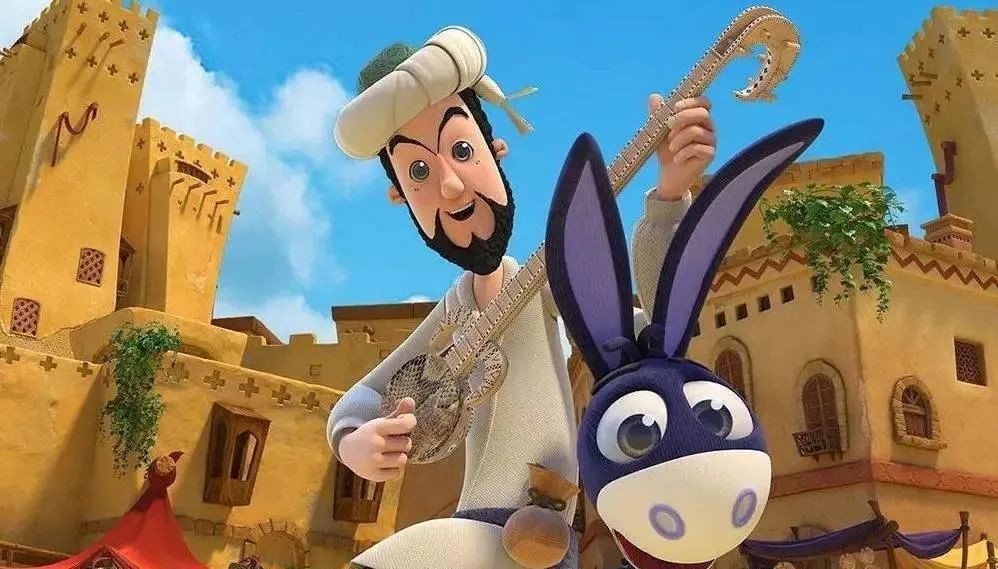 一模一样呢是不是和动画片《阿凡提》雕栏印花,精美建筑仿佛人人都是